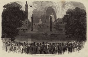Obrazový model Benátek, ve Vauxhall Gardens (rytina) od English School