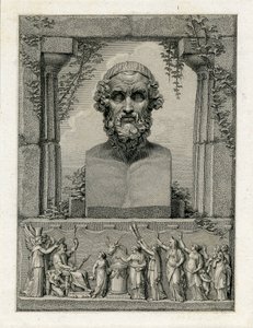Pindar, starověký řecký lyrický básník (cca 522-cca 433 př.nl) (rytina) od English School