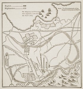 Plán bitvy u Cullodenu, 16. dubna 1746 od English School