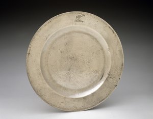 Talíř, c. 1750 (cín) od English School
