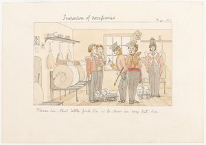 Prosím, pane, ta malá vidlička, pane, se má ukázat v mé soupravě, pane, kolem roku 1850 od English School