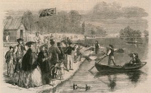 Výletní lodě na vodě v Regents Park od English School