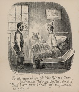 Pleasures of The Water Cure, First Morning (rytina) od English School