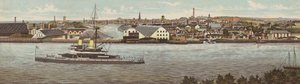 Plymouth: Devonport a HMS Devastation (barevné lito) od English School