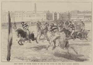 Polo Match na Lillie Bridge ve prospěch fondů nemocnice West London Hospital (rytina) od English School