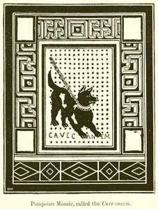 Pompejská mozaika, zvaná Cave Canem od English School