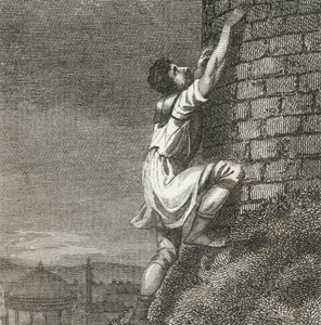 Poncius Comminius stoupá na Citadelu (rytina) od English School