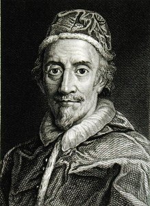 Papež Klement IX (1600-69) (rytina) od English School