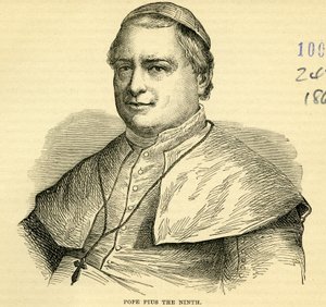 Papež Pius IX (rytina) od English School
