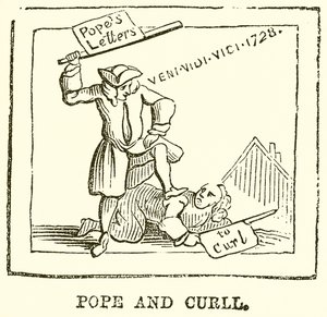 Papež a Curll od English School