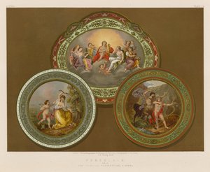 Porcelán z The Imperial Manufactory, Vídeň od English School