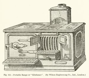 Portable Range nebo Kitchener, Wilson Engineering Company; Londýn od English School