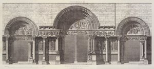 Portál kostela St Gilles, Department of Gard (rytina) od English School