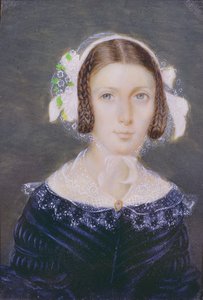 Portrétní miniatura Fanny Brawne, 1833 (wc na papíře)