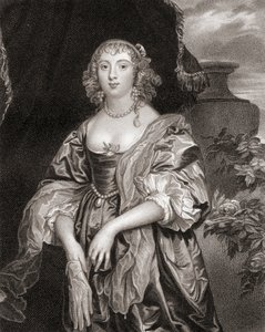 Portrét Anne Carre, hraběnky z Bedfordu (1620-84), z Lodges British Portraits, 1823 od English School