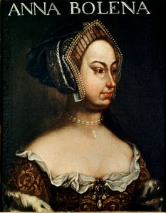 Portrét Anne de Boleyn (Anna nebo Ann Bolin a Anne Bullen od English School