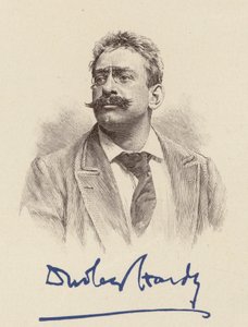 Portrét Dudleyho Hardyho, karikaturisty (barevná litografie) od English School