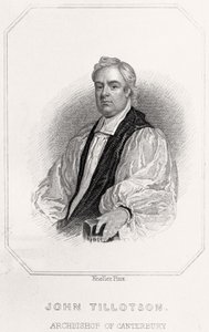 Portrét Johna Tillotsona, arcibiskupa z Canterbury, 1835 od English School