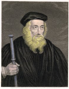 Portrét Johna Wycliffa (asi 1330-84) vyryl James Posselwhite (1798-1884) podle tisku G. Whitea, pub. od Williama Mackenzieho