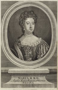Portrét anglické Marie II od English School