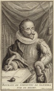 Portrét Miguela de Cervantese od English School