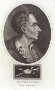 Portrét Montesquieu od English School