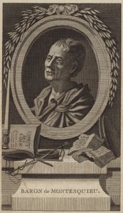 Portrét Montesquieu od English School