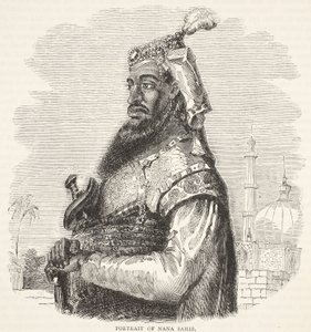 Portrét Nany Sahibové, ilustrace z Cassells Illustrated History of England od English School