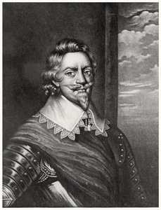Portrét Patricka Ruthvena, hraběte z Brentfordu (asi 1573-1651) vyrytý Richardem Earlomem (1743-1822) a Charlesem Turnerem (asi 1773-1857) z Illustrious Characters in British History (mezzotinta) (bw phot od English School