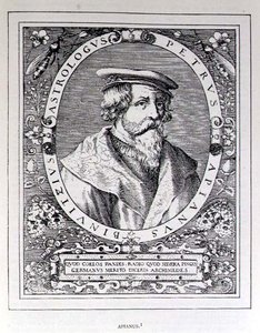 Portrét Petruse Apianuse (1501-52) z The Narrative and Critical History of America, editoval Justin Winsor, Londýn, 1886