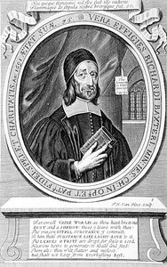 Portrét Richarda Baxtera (1615-91) vyrytý Frederickem Hendrickem van Hoveem (1628-98)