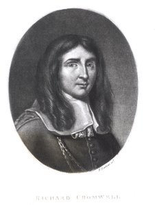Portrét Richarda Cromwella (1626-1712) vyrytý Richardem Earlomem (1743-1822) z 