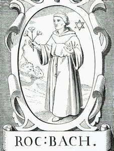 Portrét Rogera Bacona (c.1220-92), ilustrace z Vědy a literatury ve středověku a renesanci, napsal a vyryl Paul Lacroix, 1878 od English School