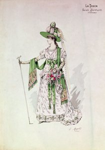 Portrét Sarah Bernhardt (1844-1923) v produkci 