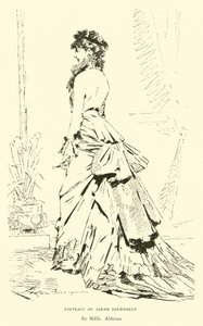 Portrét Sarah Bernhardt od English School