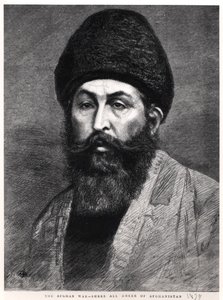 Portrét afghánského emíra Šíra Alího Chána (1825-1979), 1878 od English School
