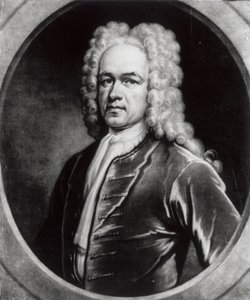 Portrét sira Johna Blunta (asi 1665-1733) (černobílá fotografie) od English School