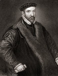 Portrét sira Nicholase Bacona (1510-1579) z Lodges British Portraits, 1823
