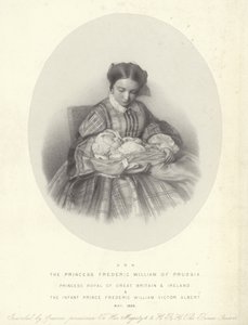 Portrét Victorie, princezny Royal, se svým synem, Frederick William Victor Albert od English School
