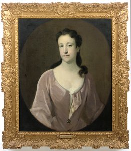 Portrét dámy. tradičně identifikovaná jako paní Dorothy Smithová, rozená Barret-Lennard od English School