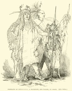 Portréty Petohpeekise, černonožky, a Tallee, Osage od English School