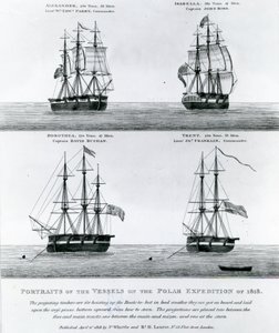Portréty plavidel polární expedice z roku 1818 (rytina) od English School