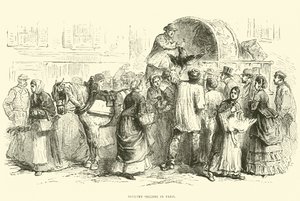 Prodejci drůbeže v Paříži, říjen 1870 od English School