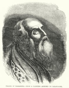 Modlitba Habakuka, z obrazu připisovaného Caravaggiovi (rytina) od English School