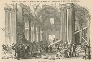 Přípravy na pohřeb vévody z Wellingtonu od English School