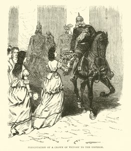 Předání koruny vítězství císaři, březen 1871 od English School