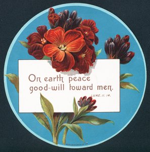 Primrosy, vánoční přání (chromolitho) od English School