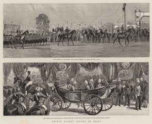 Prince Albert Victor v Indii (rytina) od English School