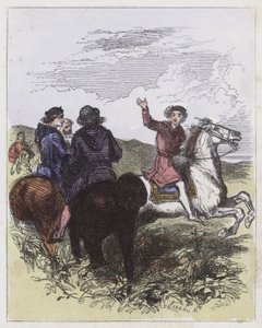 Prince Edward Escape from his Guards (barevná rytina) od English School