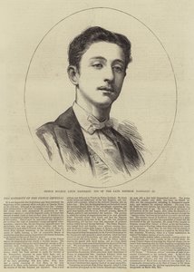 Princ Eugene Louis Napoleon, syn zesnulého císaře Napoleona III (rytina) od English School